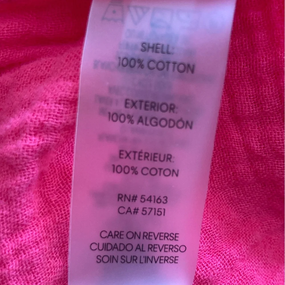 Calvin Klein Coral Smocked Tiered Maxi Dress Sleeveless 100% Cotton